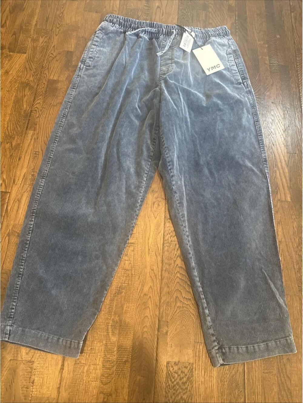 YMC Alva Skate Trouser Corduroy Blue Size Large NWT $350 SRP